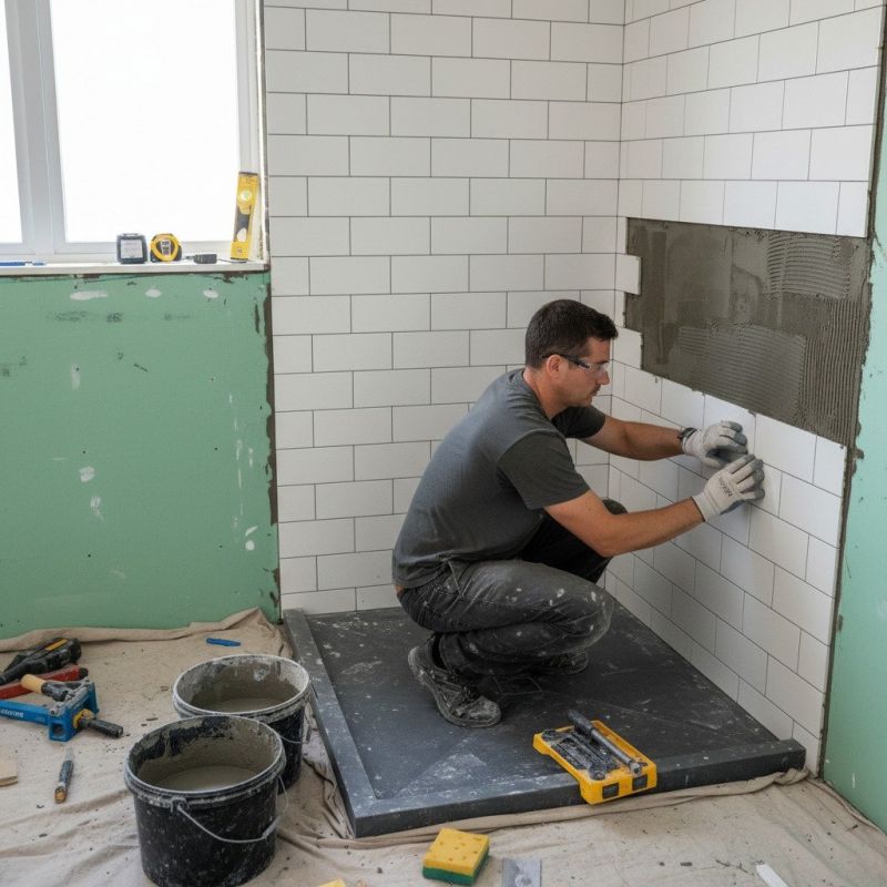 Tile Shower Pan Installation in Conroe, TX