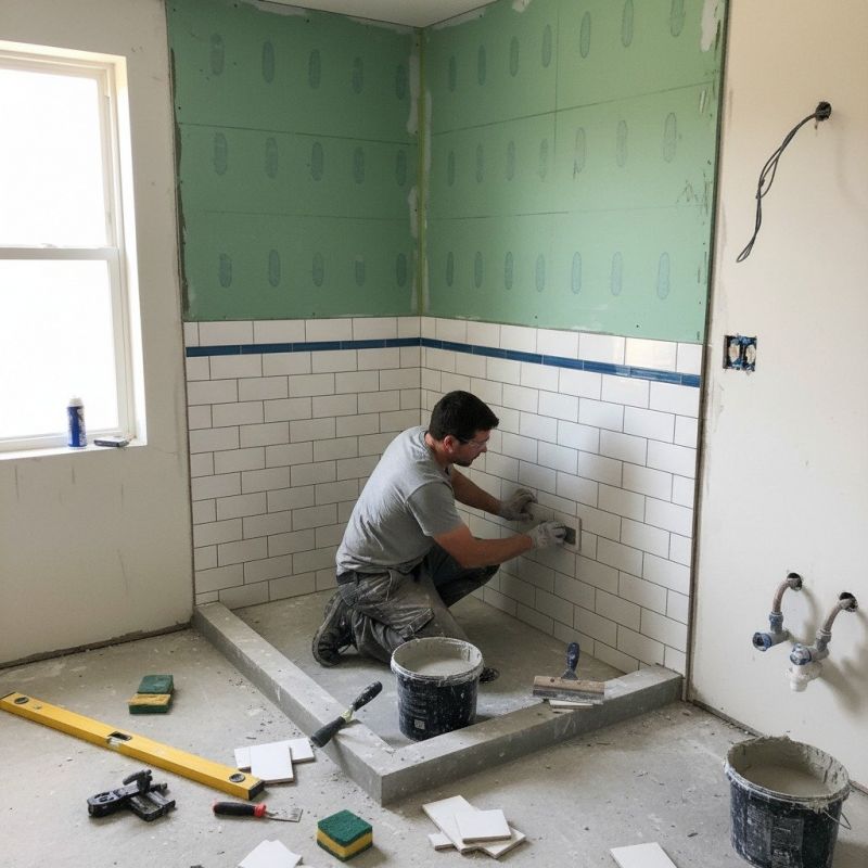 Tile Shower Pan Installation in Alpharetta, GA